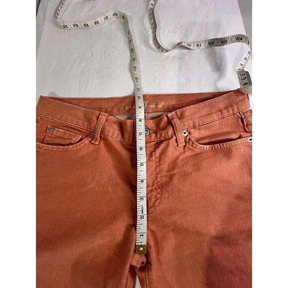 Seven for all mankind jeans orange zippered ankles & pockets Woman’s Size 29 - Picture 6 of 10